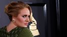 Zpěvačka Adele na předávání Grammy v roce 2017.
