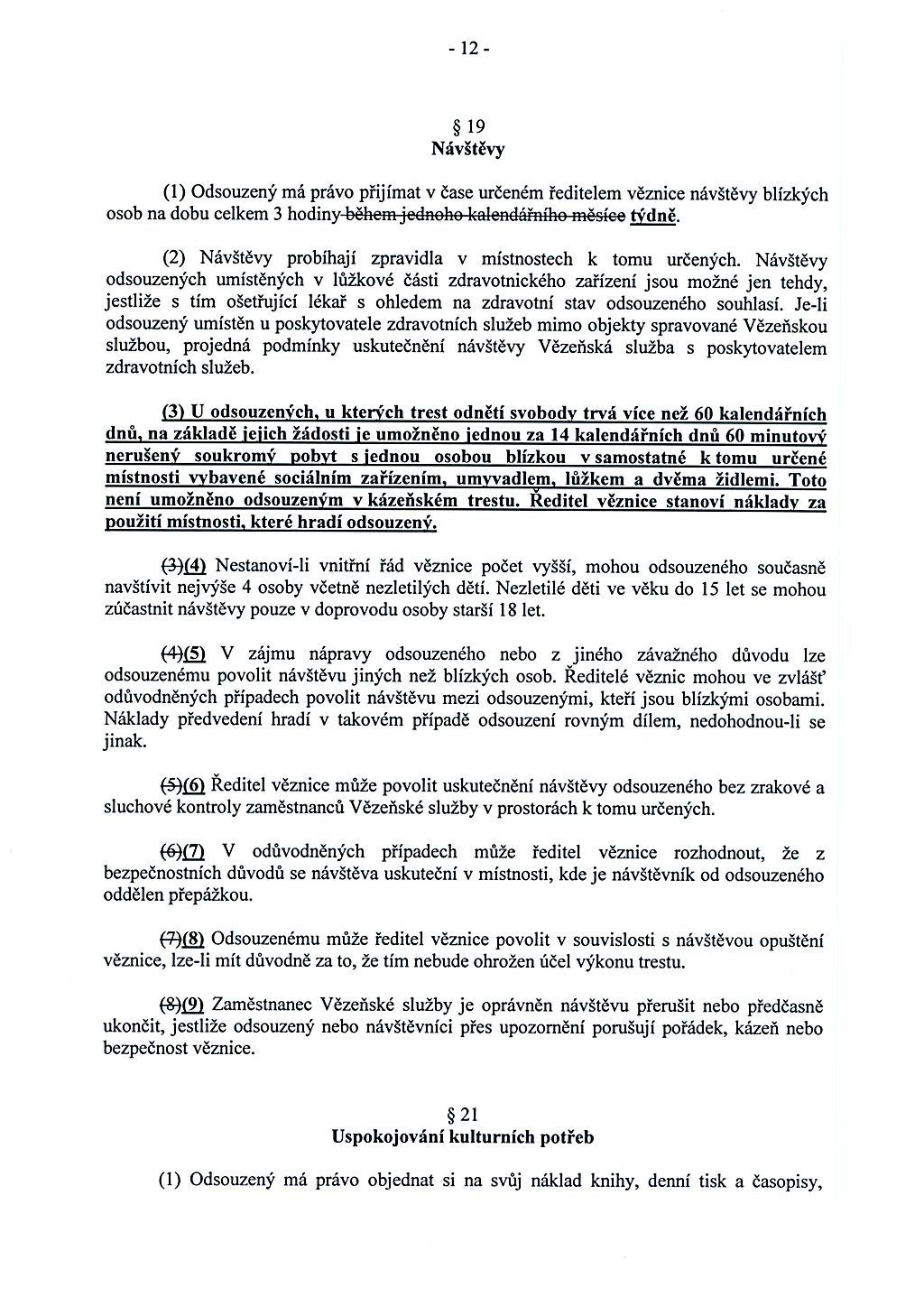 Rath - změna zákona č. 169/1999 o výoknu trestu odnětí svobody - strana 12