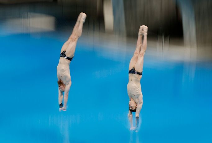 Diving - FINA Diving World Cup 2021 and Tokyo 2020 Olympics Aquatics Test Event - Tokyo Aquatics Centre, Tokyo, Japan - May 2, 2021 Russian Federation's Evgeny Kuznetsov