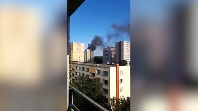 Požár v Bohumíně tak, jak jej zaznamenal uživatel Facebooku Tomas Minarcin