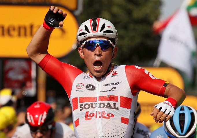 Cycling - Tour de France - The 177-km Stage 16 from Nimes to Nimes - July 23, 2019 - Lotto Soudal rider Caleb Ewan of Australia wins the stage. REUTERS/Gonzalo Fuentes