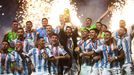 Finále MS ve fotbale 2022, Argentina - Francie: Argentinci slaví triumf.