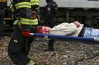 Cvičení Vlak 2018 - havárie vlaku, výbuch, zranění, vyprošťování a záchrana cestujících