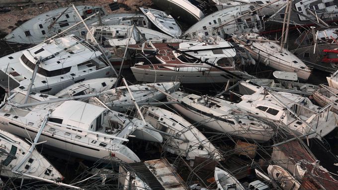 Následky hurikánu Irma na britských Panenských ostrovech.