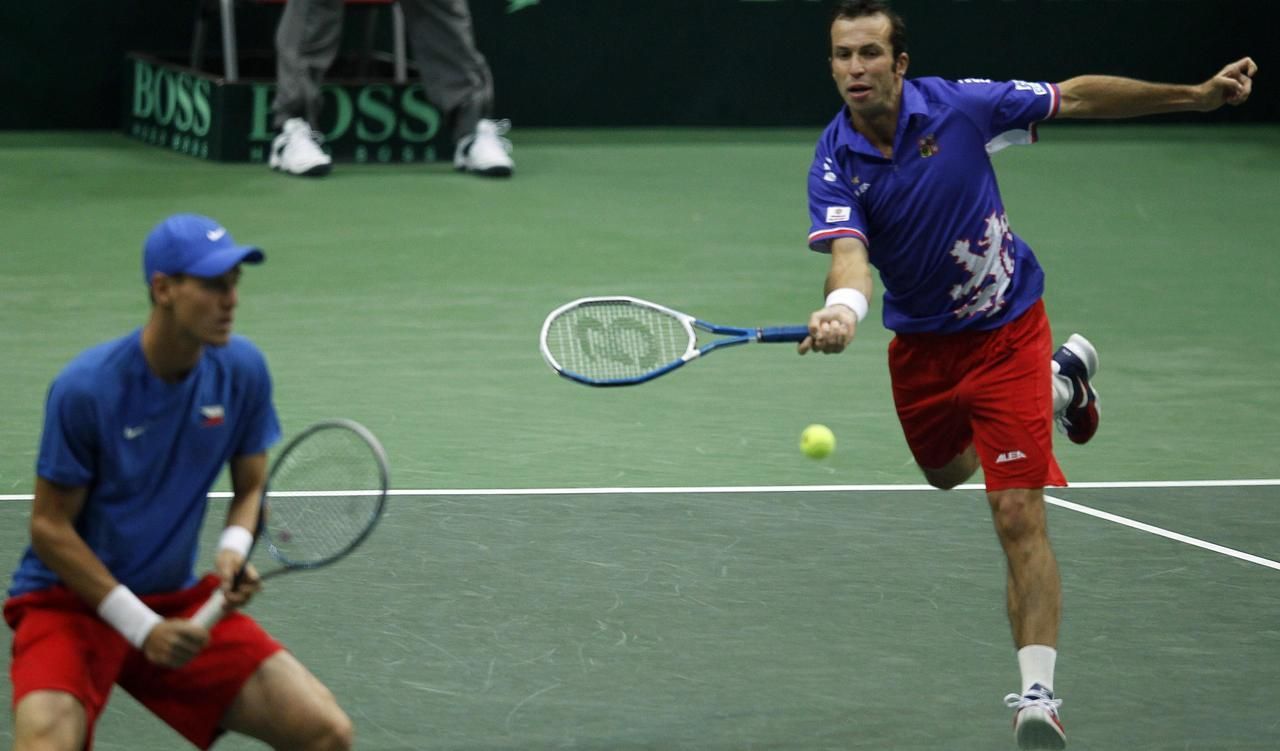 Davis Cup: Česko - Itálie: Berdych, Štěpánek