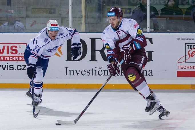 Open Air, 34. kolo Tipsport extraligy: Kometa Brno - HC Sparta Praha (Vilém Burian a Martin Procházka)