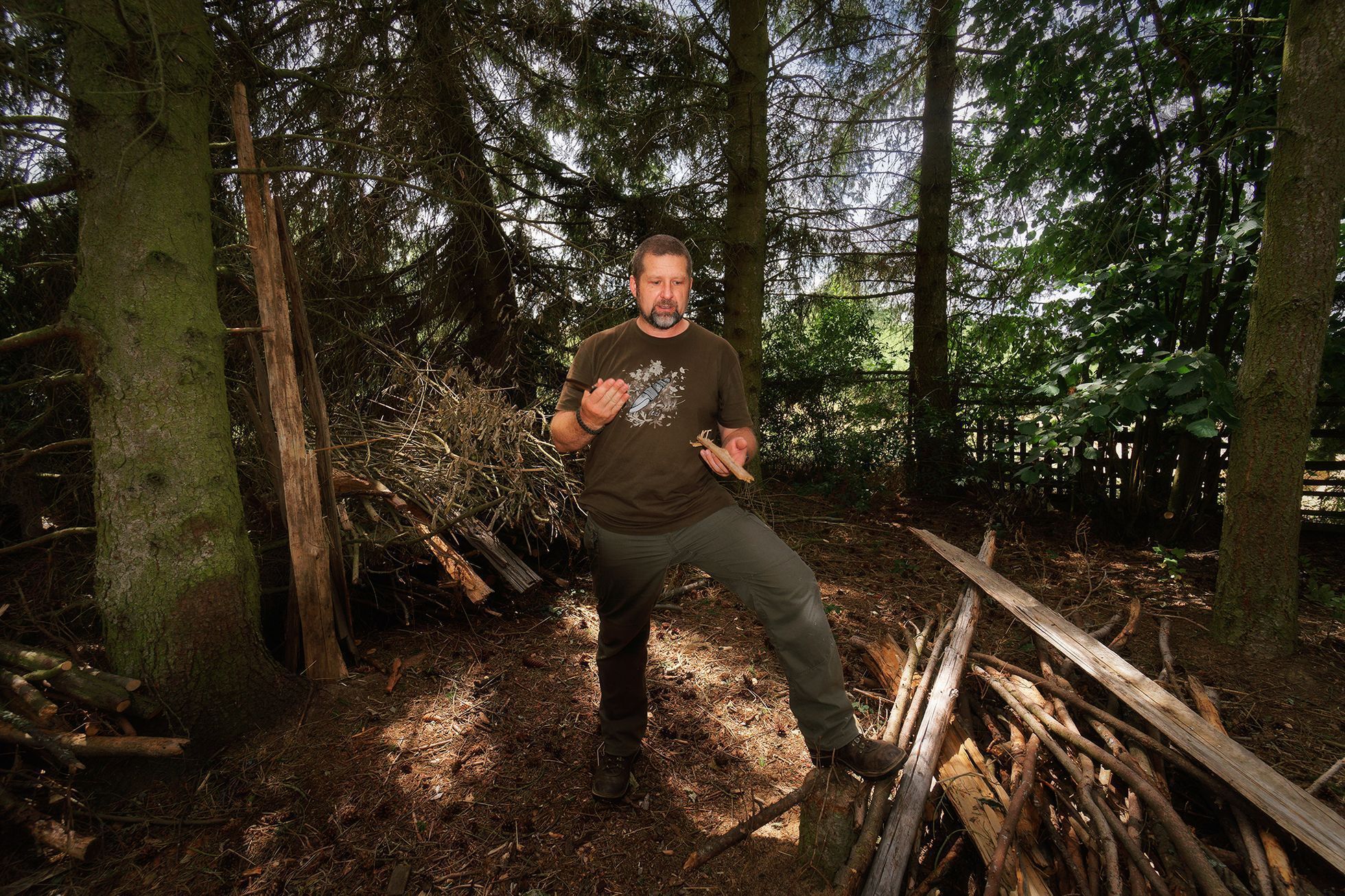 Bushcrafting, zálesáctví, pobyt v přírodě, les, bushcraft, Tomáš Krákora, kurz přežití