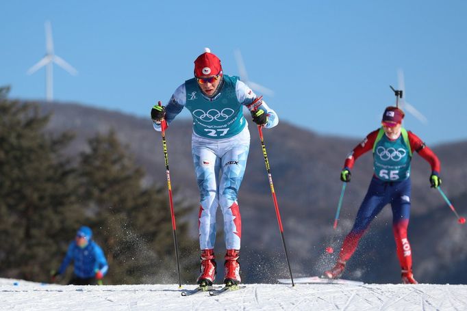 Trénink českých biatlonistů na olympiádě v Pchjongčchangu (Adam Václavík)