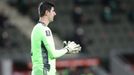 Thibaut Courtois v zápase kvalifikace MS 2022 Česko - Belgie