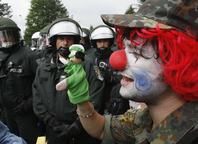 demonstrace G8 Německo