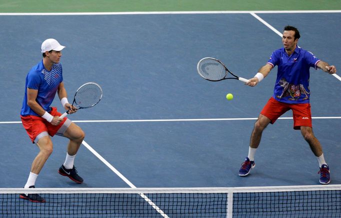 Davis Cup, finále Srbsko-ČR: Tomáš Berdych a Radek Štěpánek