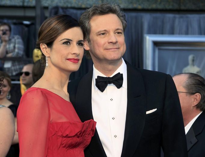 Oscar 2012 - Colin Firth s manželkou