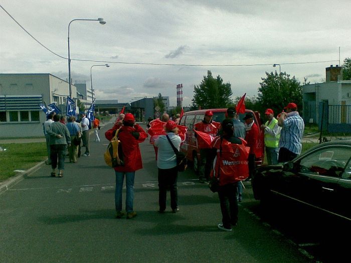 Demonstrace odborářů Siemens