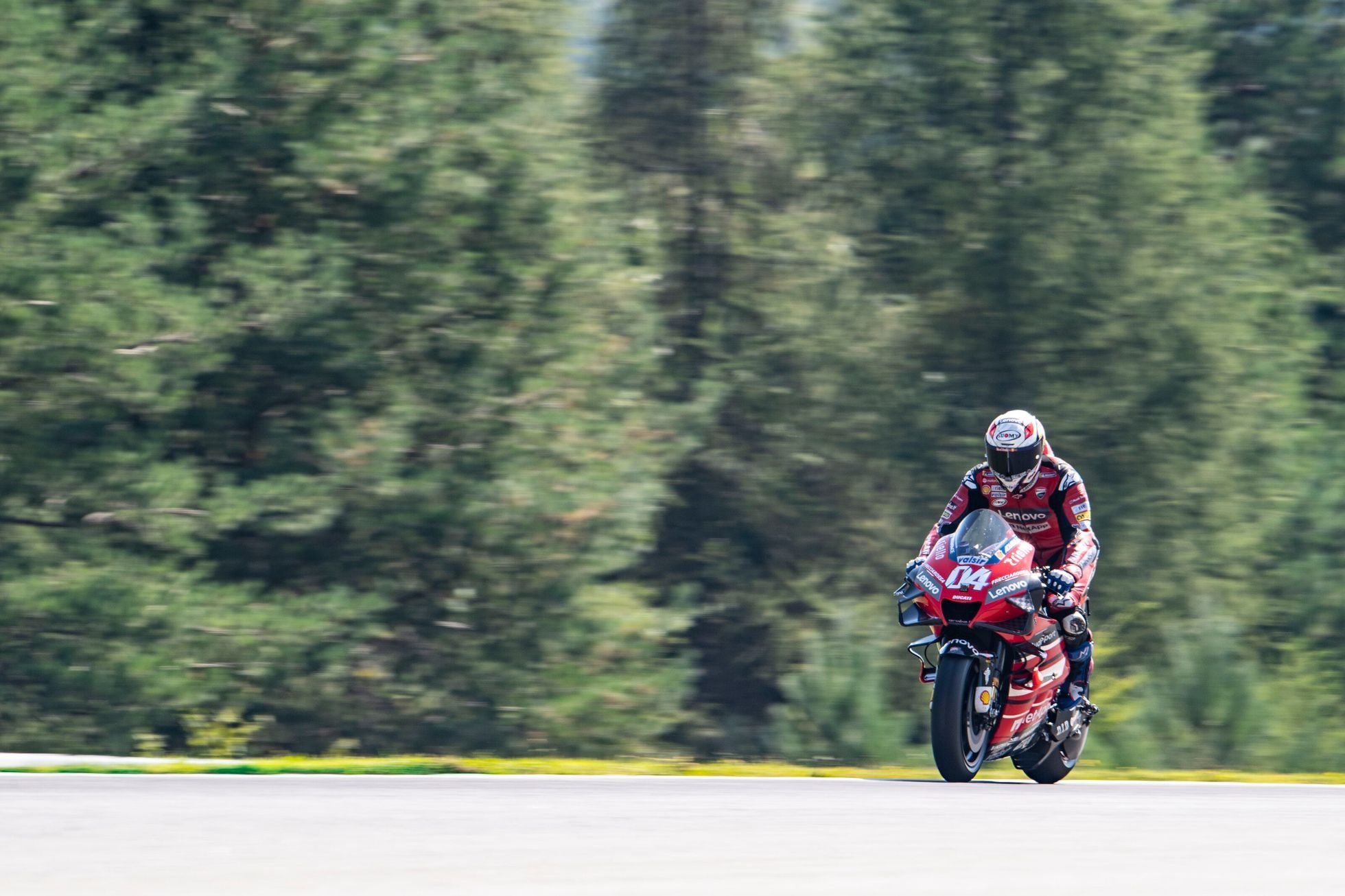 Andrea Dovizioso na Ducati v Grand Prix České republiky třídy MotoGP v Brně 2020