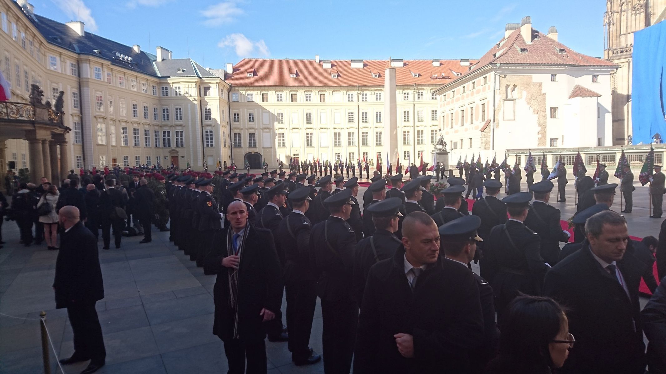 Pražský hrad přípravy na čínského prezidenta