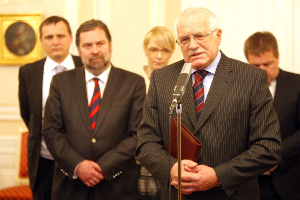 Trojkoalice po jednání s Václavem Klausem