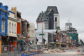 Christchurch krátce po zemětřesení