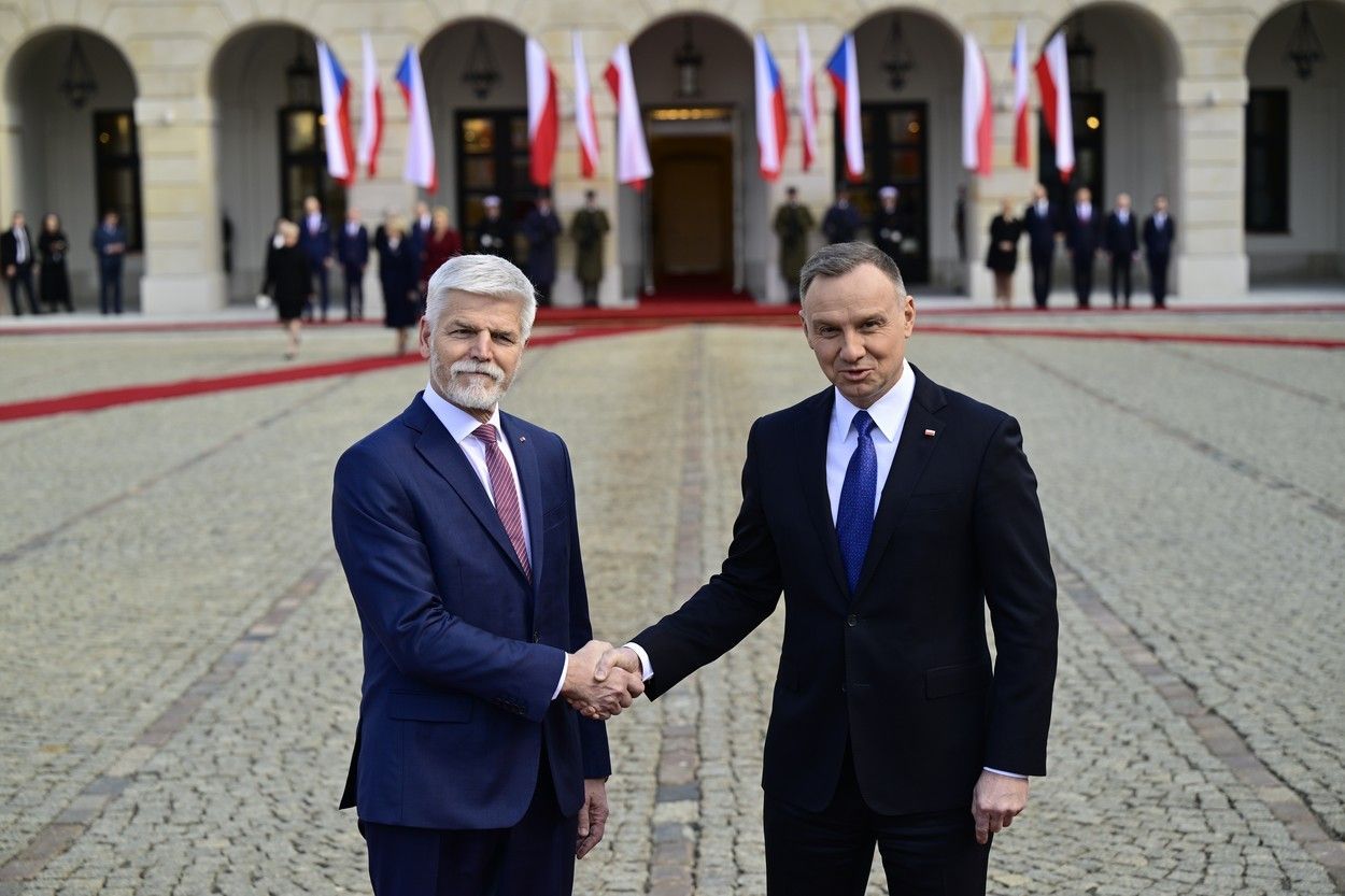 Petr Pavel na návštěvě Polska, kam ho pozval prezident Andrzej Duda.