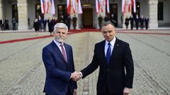 Petr Pavel na návštěvě Polska, kam ho pozval prezident Andrzej Duda.