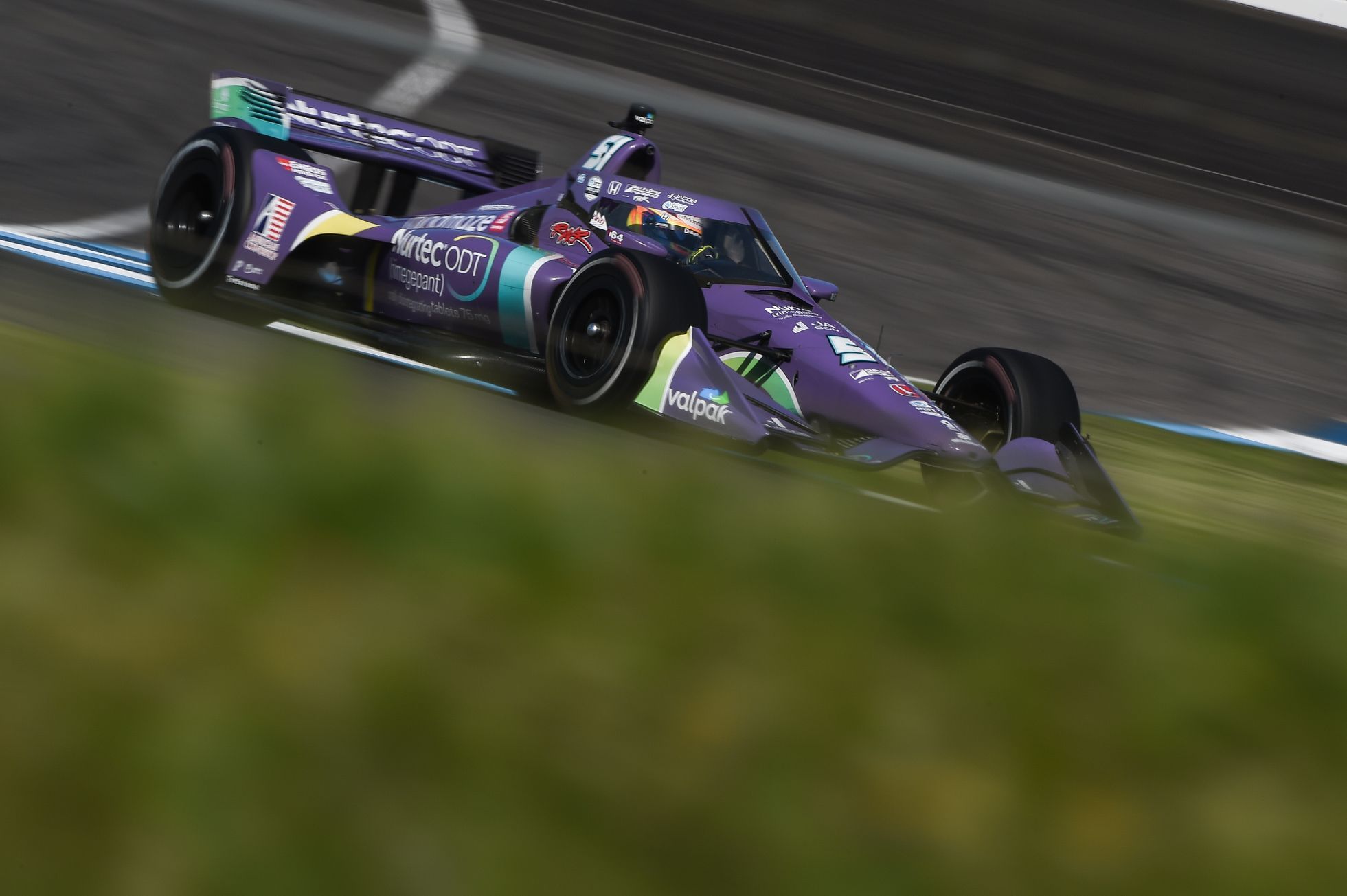 Romain Grosjean v závodě IndyCar GP Indy (2021)