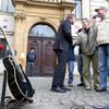 Jiří Čunek se zdraví s Vladimírem Hučínem