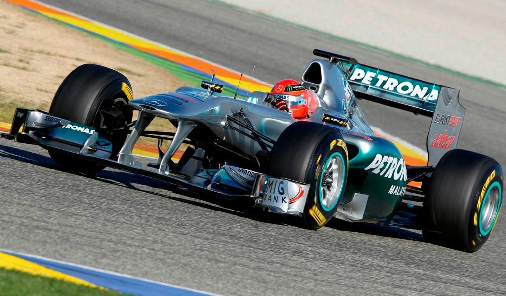 Testy F1 ve Valencii: Schumacher