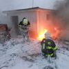 Požár paneláku v Jirkově na Chomutovsku