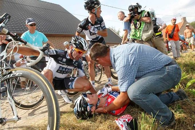 Pád Franka Schlecka se neobešel bez zranění