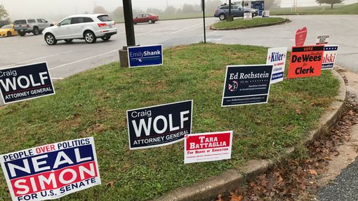 Sykesville, Maryland, Spojené státy. Volby do Kongresu 2018.