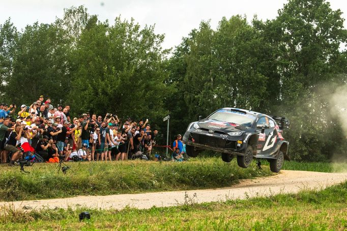 Kalle Rovanperä (Toyota) na trati Polské rallye 2024