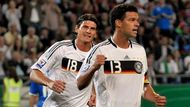 Michael Ballack slaví gól do sítě Azerbajdžánu