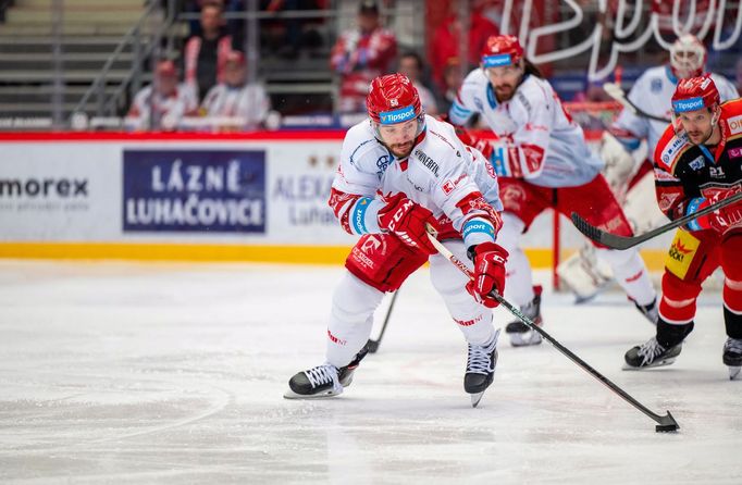 Marko Daňo ve finále extraligy Třinec - Hradec Králové.