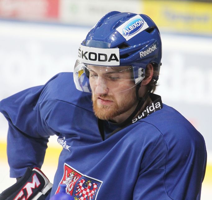 Trénink české hokejové reprezentace (Jakub Nakládal)