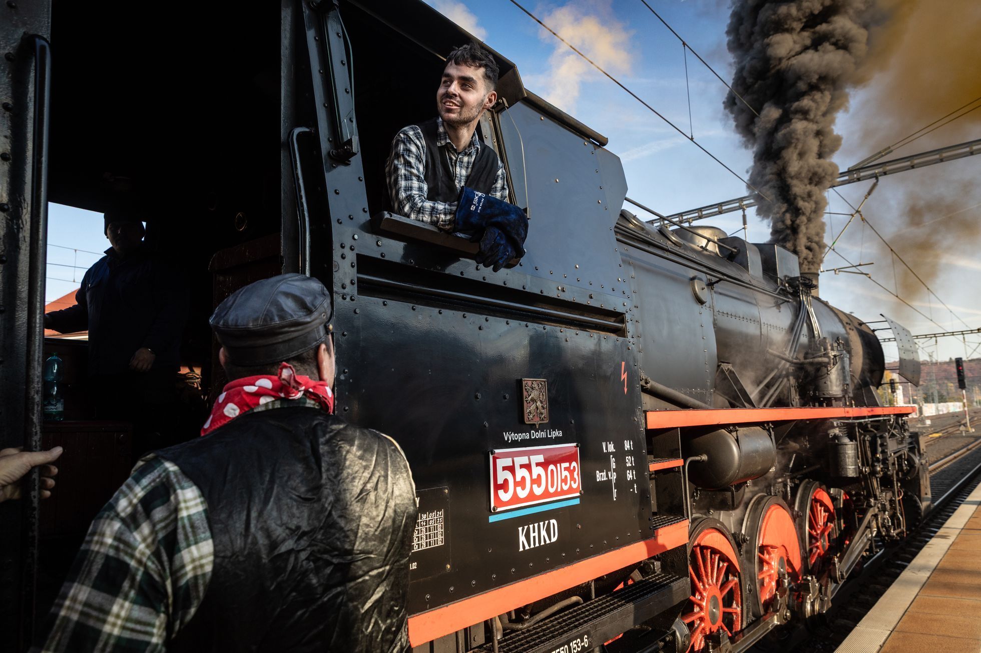 Vlak nazvaný Konečně doma, kterým si Československá obec legionářská připomněla 105. výročí návratu legionářů z Ruska (7. 11. 2025)