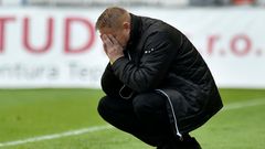 Nadstavba české fotbalové ligy 2018/19, Teplice - Mladá Boleslav (0:8): Zklamaný domácí trenér Stanislav Hejkal