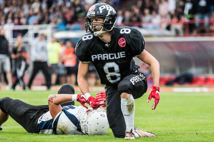 Finále ligy amerického fotbalu mezi Black Panthers a Ostrava Steelers.