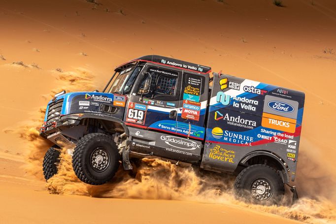 Albert Llovera (Ford) na trati Rallye Dakar 2024