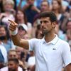 Novak Djokovič ve finále Wimbledonu 2019
