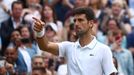 Novak Djokovič ve finále Wimbledonu 2019