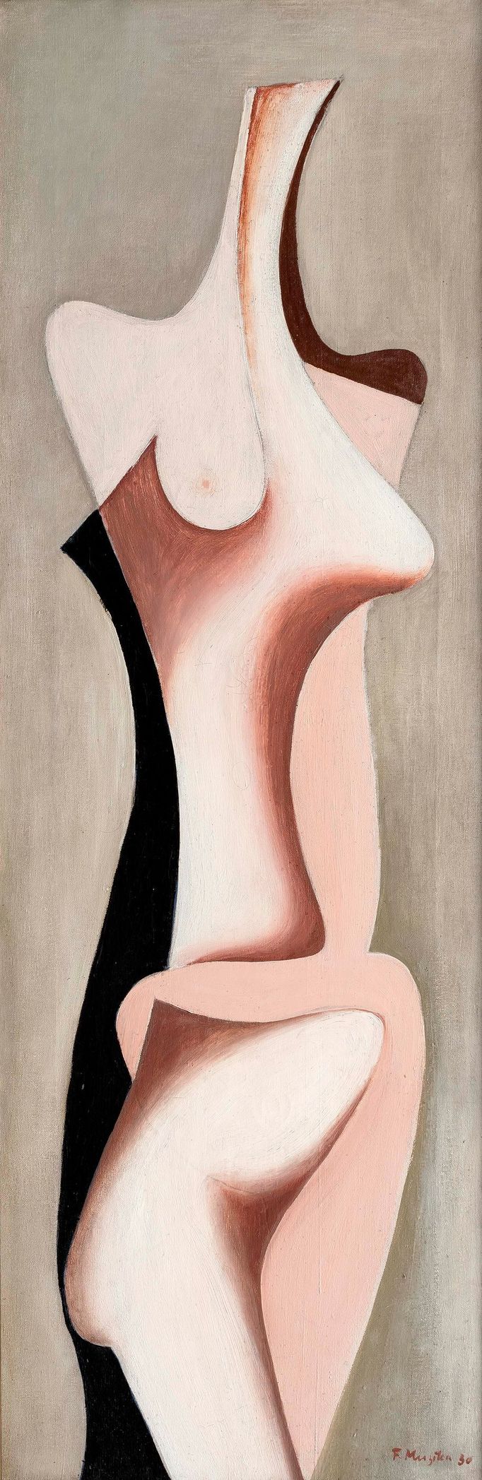 František Muzika: Torso I, olej na plátně, 1930, 120 × 40 cm, vyvolávací cena 4 miliony korun.