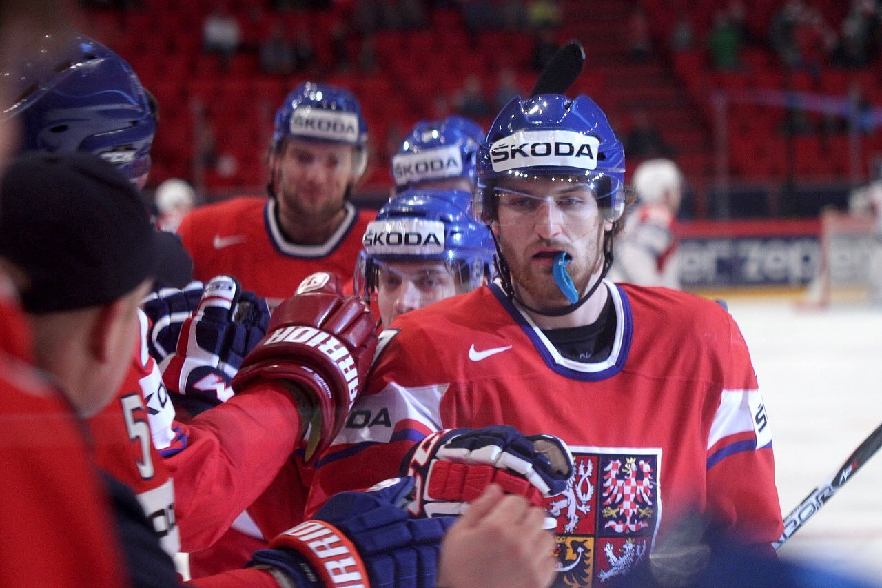 Hokej, MS 2013, Česko - Slovinsko: česká radost