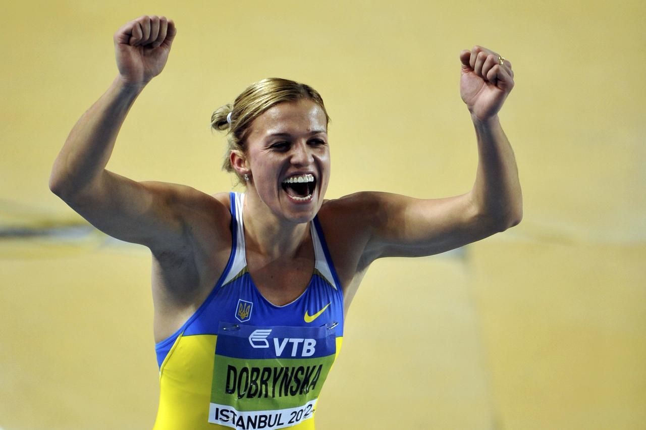 Halové MS v atletice: Natalia Dobryňská (radost)