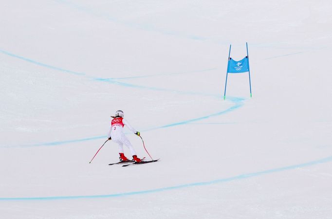 Ester Ledecká v super-G na ZOH 2022 v Pekingu