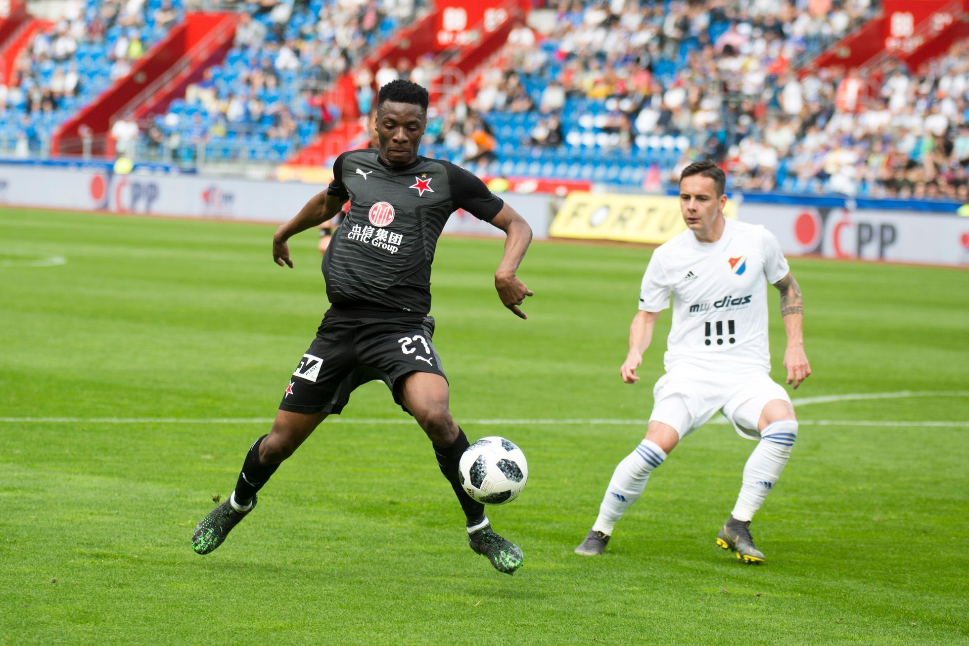 Ibrahim Traoré ve 4. kolo nadstavby Fortuna:Ligy Baník - Slavia