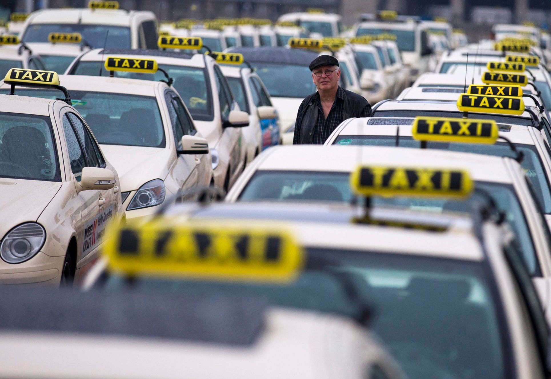 Stávka taxikářů v Německu.
