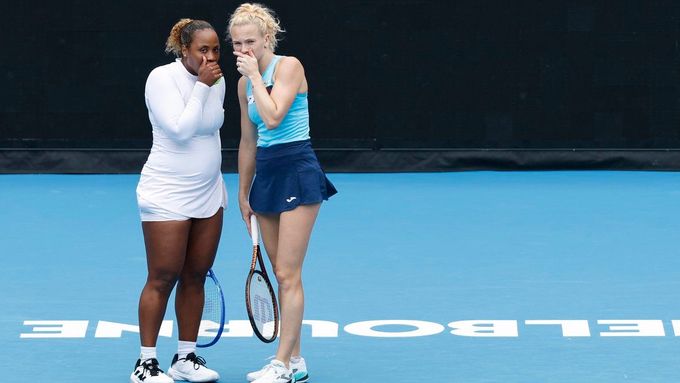 Taylor Townsendová a Kateřina Siniaková ve čtvrtfinále Australian Open