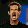 Andy Murray of Britain reacts after winning a point against Grigor Dimitrov of Bulgaria during their men's singles fourth round match at the Australian Open 2015 tennis tournament in Melbourne