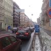 Oprava vodovodního potrubí u pražské magistrály
