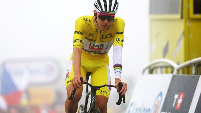 Tadej Pogačar dojel v 18. etapě Tour de France 2025 druhý.