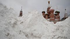 Sníh v Moskvě.